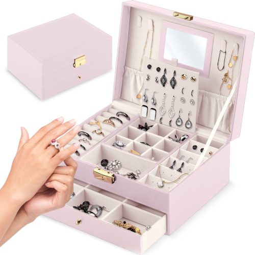 JEWELRY BOX LARGE ORGANIZER CASE ELEGANT BOX