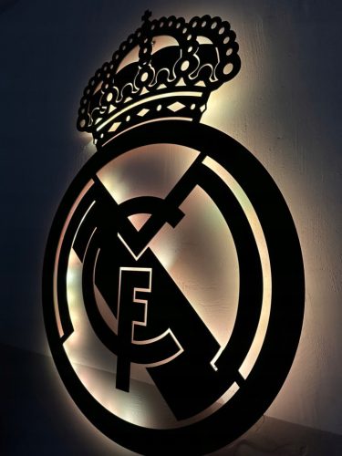 Images sur le mur FC Real Madrid 3D murale en bois écusson de football cadeau