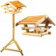  LARGE, SOLID STANDING WOODEN BIRD FEEDER