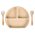  Silicone plate with suction cup for children + beige cutlery BLW 6m+ Chichi