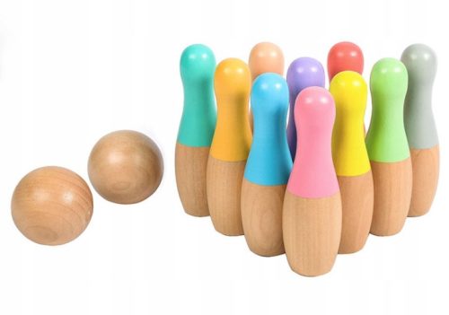  Colorful wooden bowling for children Mr. and Mrs. Gadget Bowling