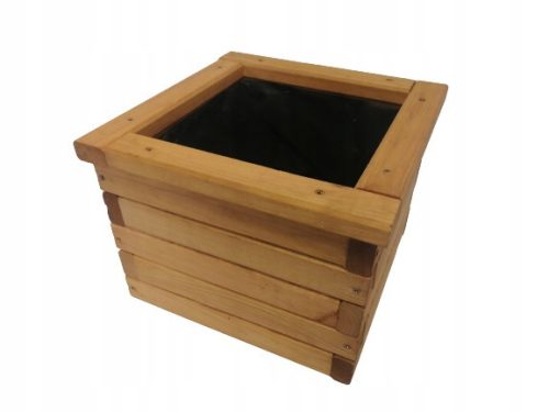  BRUKERS flowerpot 34 cm x 34 x 25.5 cm natural wood, brown and beige tones