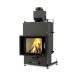  Hybrid fireplace for wood and pellets LOUIS Aqua15 kW A+ Twin Glass