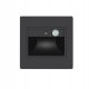  Black garden wall light with integrated 3W LED source