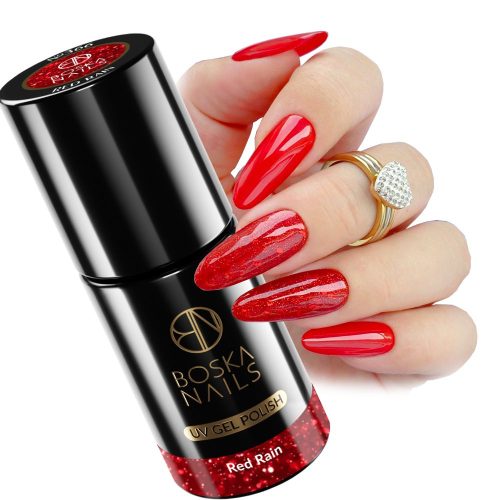  Boska Nails Divine red rain 366 6 ml hybrid varnish