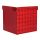  Square gift box - red 24.5x24.5 cm