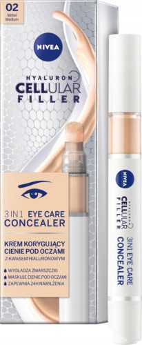  NIVEA Hyaluron Cellular Filler 3in1 Cream to correct dark circles under the eyes, light color, 4 ml