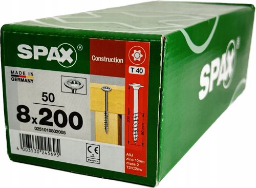 Spax wood screws 8 x 200 mm 50 pcs.