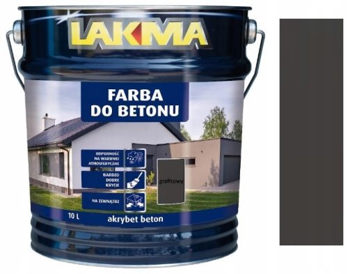  Lakma acrylic paint for concrete 10 l GRAPHITE matt