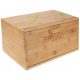 Bread box One-piece bread box by Ravi Decor, bamboo in brown and beige tones