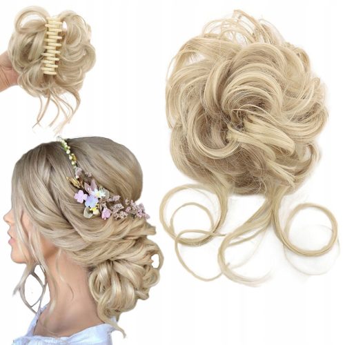  Short synthetic blonde hairpiece for women NCDSHAIR