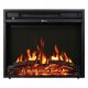 Built-in fireplace with heating function, electric Ferretti black 2000 W 58 x 50 x 15 cm