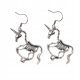  Halloween Unicorn Skeleton Dangle Earrings, Surgical Steel Earrings