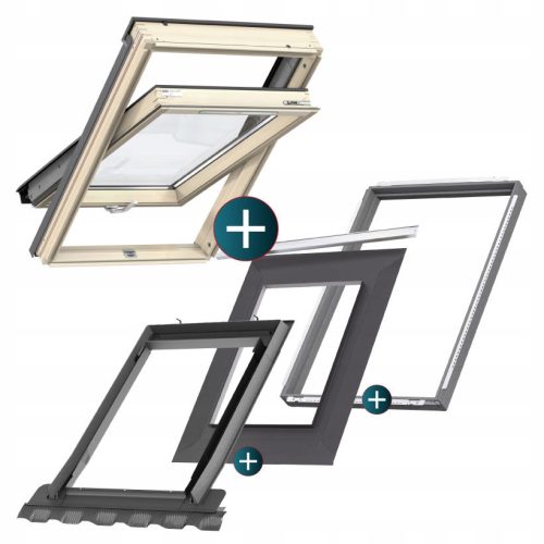 Velux roof window 3-pane PREMIUM GLL1061B MK06 78x118+flange+BDX+BFX