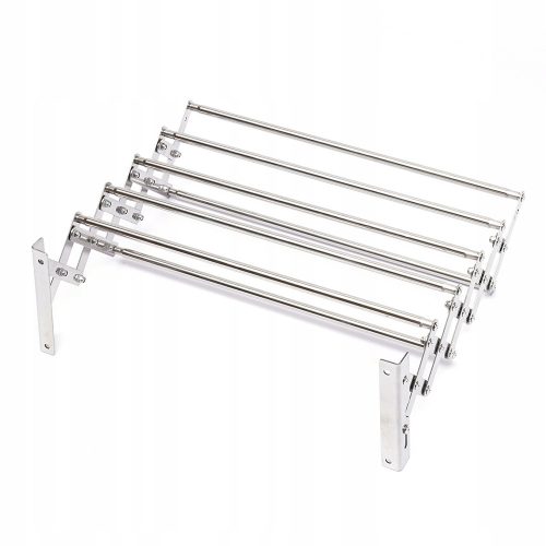 FOLDABLE TELESCOPIC TOWEL STAND MADE OF STAINLESS STEEL, MULTIFUNCTIONAL SHELF 42~80 CM