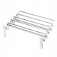 FOLDABLE TELESCOPIC TOWEL STAND MADE OF STAINLESS STEEL, MULTIFUNCTIONAL SHELF 42~80 CM