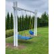 Modern garden swing made of metal, frame - steel construction