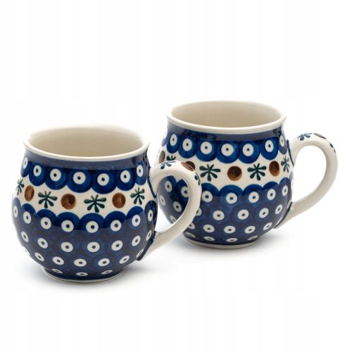 Tassen Ceramika Anna Wróbel Becher, blue with points, ceramic, 330 ml