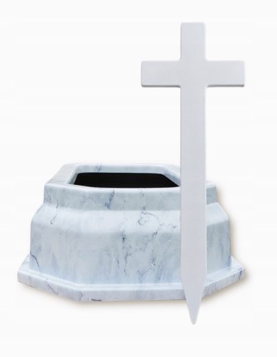 Temporary gravestone, grave cover, color MARBLE