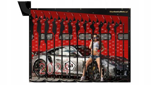 Cool, funny gadgets calendar 2024 woman with car | A great gift for a man