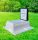 Plastic gravestone, inexpensive small monument with memorial plaque