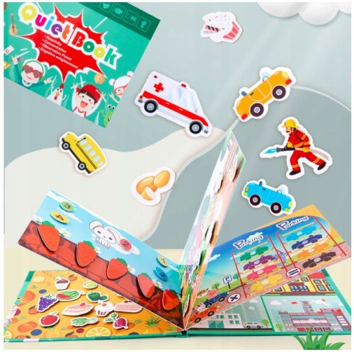  MONTESSORI SENSORY EDUCATIONAL BOOK FOR CHILDREN'S VEHICLES