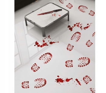  footprints bloody Halloween stickers