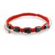  Happiness bracelet red thread BLACK TOURMALINE protective stone macrame