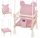 Garden, Terrace and Balcony Swings Children's Swing Teddy Bear made of Wooden Velvet 3in1 Dirty Pink