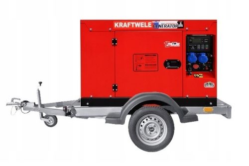 Portable single-phase generator KrafTWele 14400 W diesel oil