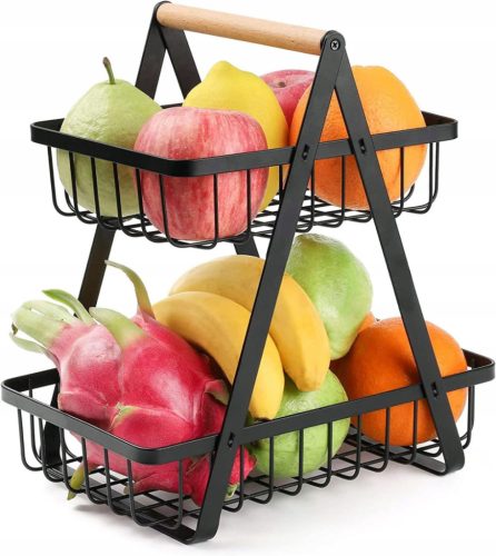 Baskets Black metal fruit basket