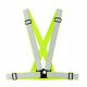 Yellow reflective rubber harness with wide CE reflective strip