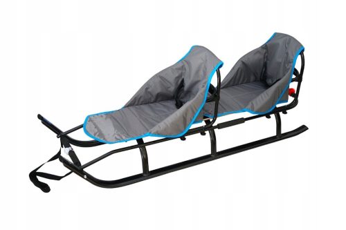  Sleds duo twin tandem for children large with backrest strong light belts PL