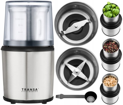  Electric grinder Transa Electronics Grind&Chop 300 W silver/gray