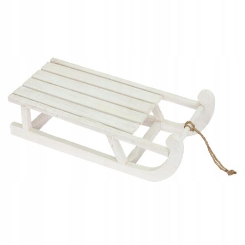  Deco Sledge 50.5x13.5x23.5 cm white wood with diode