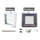 Anthracite PVC window, right, 50x40 500x400 window set