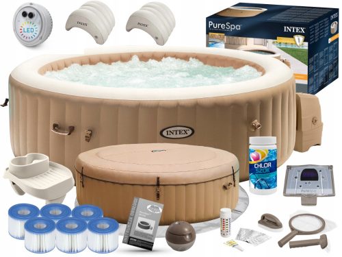 Whirlpool, Garden Whirlpool Whirlpool round inflatable structure Intex 795 l + 10 more products