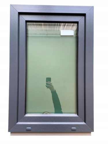 Lorac plastic window 40x50 cm, tilt and turn window, grey