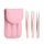  TWEEZERS SET TWEEZERS IN CASE 3 pcs PINK