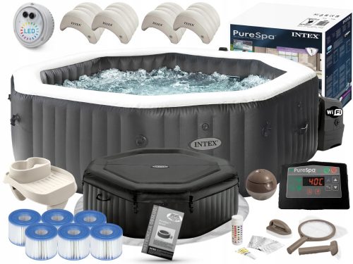 Whirlpool, Garden Whirlpool Intex 1098 l inflatable round hydromassage pool + 11 more products