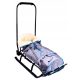  Sled with backrest, sleeping bag, pusher for children, solid, lightweight, aluminum belts, PL