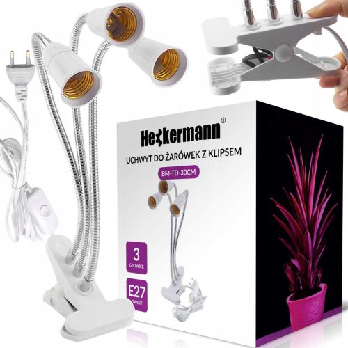 Lamp for plant cultivation - Heckermann GROW light bulb for plant cultivation 100 W + DO NOT THROW STICKER