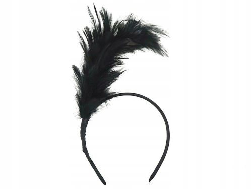  plush headband with feathers