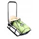  Children's sled with backrest, sleeping bag, pusher, solid, lightweight aluminum belts PL