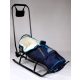  Sled with backrest and sleeping bag for children pusher solid lightweight aluminum belts PL