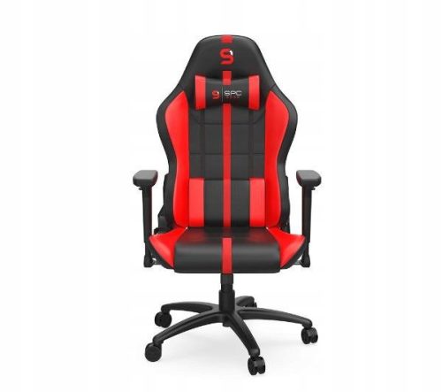  SPC Gear SR400RD Gaming Chair, Black and Red Synthetic Leather