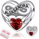  SILVER CHARM PENDANT HEART INFINITY NAME ALEKSANDRA OLA 925