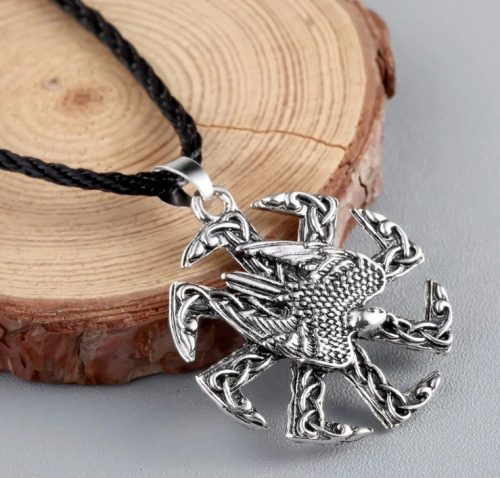  Pendant Rune Kolovrat Swarzyca Windlass Eagle Viking Silver Amulet