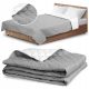 SOFT BLANKET PLUG SLEEVE FOR ONE Microfiber Bedspread, 160 cm x 200 cm, White, Shades of Grey
