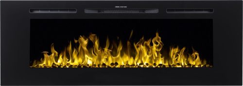 Built-in fireplace with heating function, electric Aflamo black 11 W 152 x 54.5 x 14 cm